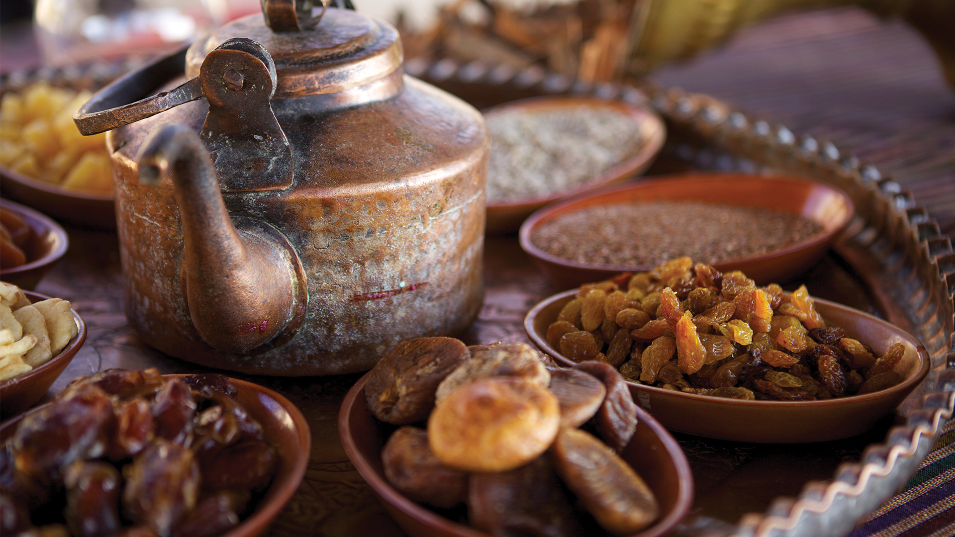 Bedouin tea with nuts and dried fruit